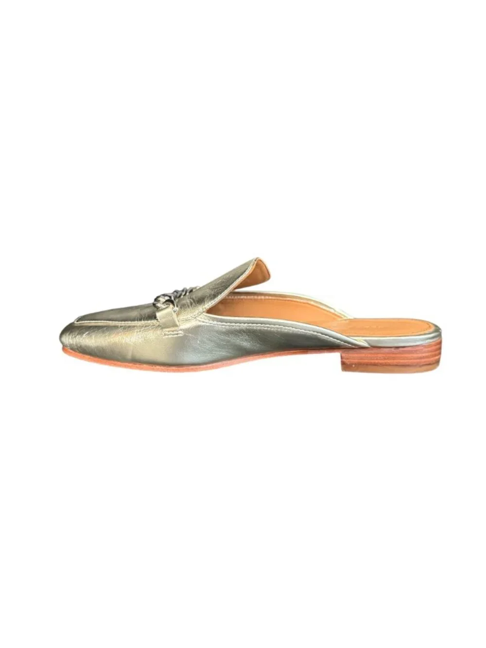Tory Burch Mini Benton Loafer Slide In Spark Gold Leather, Size 6M WORN ONCE - Picture 3 of 12